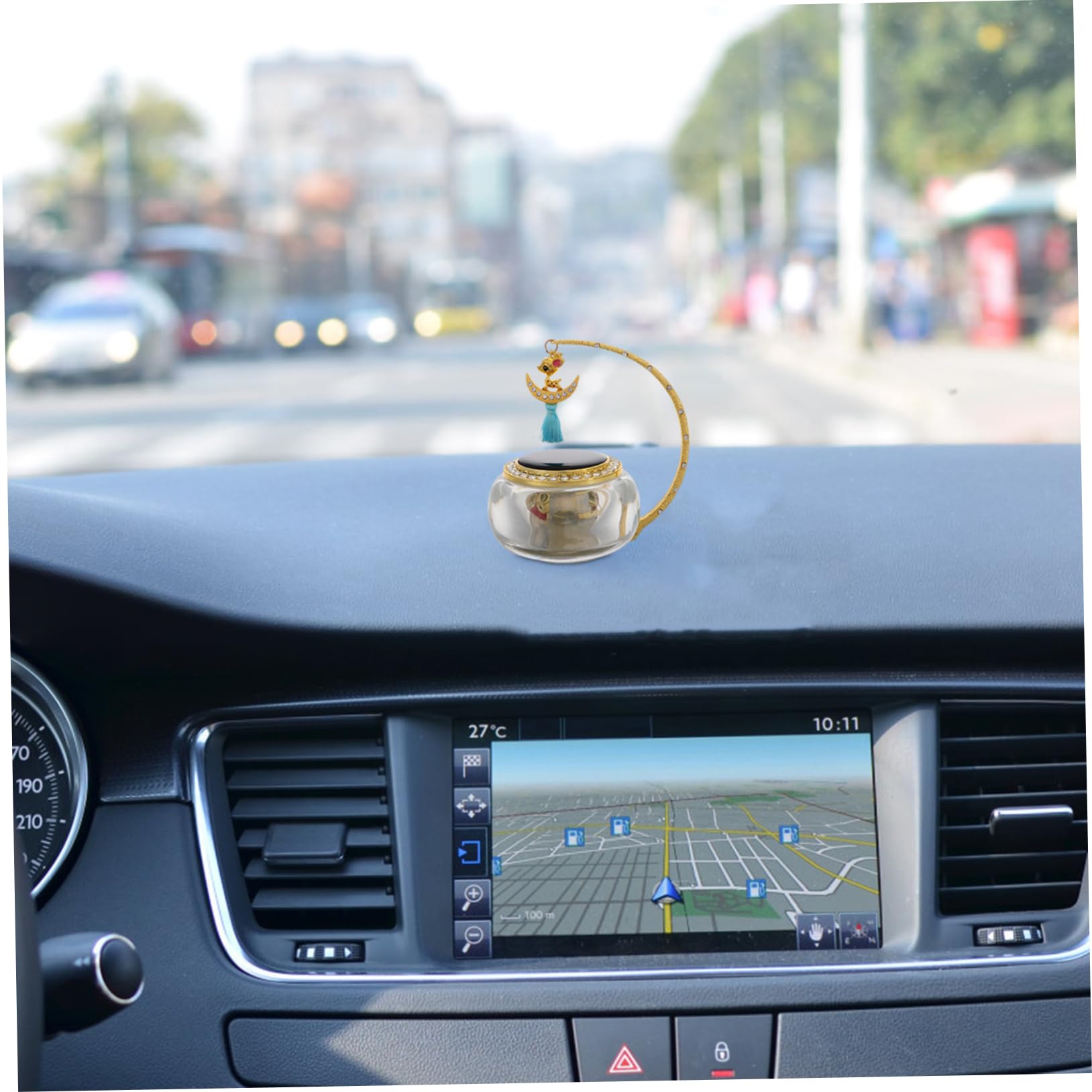 Solarbetriebener Aromadiffuser Für Auto Elegantes Dashboard Ornament Mit Rotierender Funktion Duftspender Für Angenehme Atmosphäre Im Innenraum Für Pkw Und Wohnmobile
