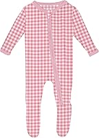 Vista 113 de KicKee Baby & Toddler - Pijama de viscosa ultrasuave de bambú con patas abatibles y puños