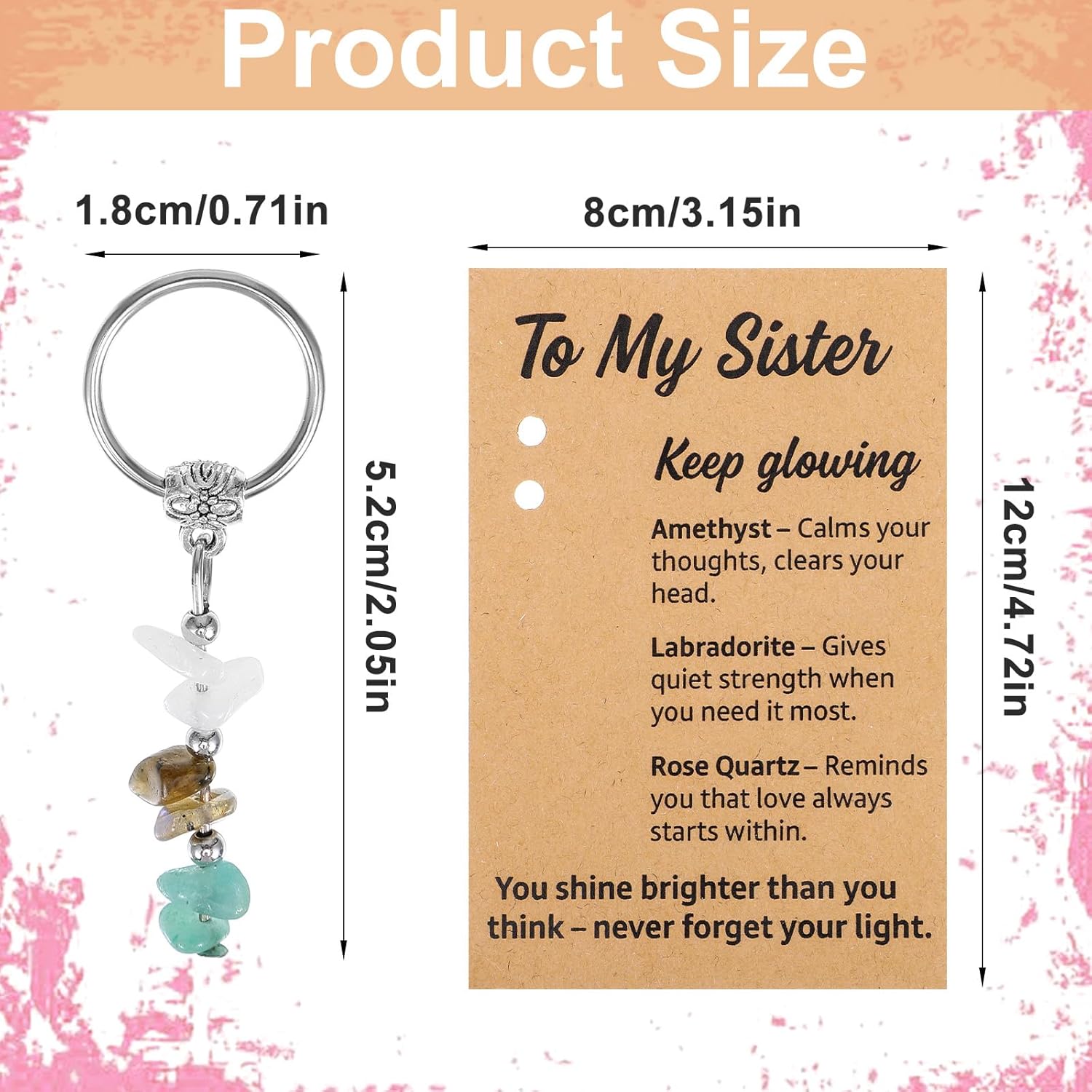 Sister Birthday Gifts Christmas Gift for Sisters Keychain Big Little Best Sister Adult Sisters in Law - Image 3