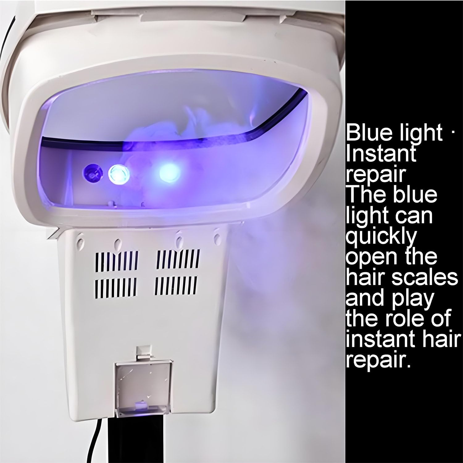Vaporizzatore Professionale Cura Capelli, Micro Nebulizzatore Cura Capelli, Vaporizzatori Cura Capelli con Luce Blu, Vaporizzatori Cura Capelli Olio Altezza Regolabile