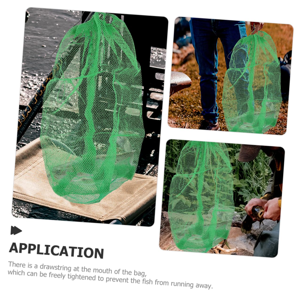 UPKOCH 4 Pezzi Borsa Da Pesca Portatile Retini Per Buche Da Pesca Sacchetti Da Pesca Retini Da Pesca Pieghevoli Retini Da Pesca Borsa A Rete Piccola Rete Da Pesca Rete Da Pesca Borsa Da