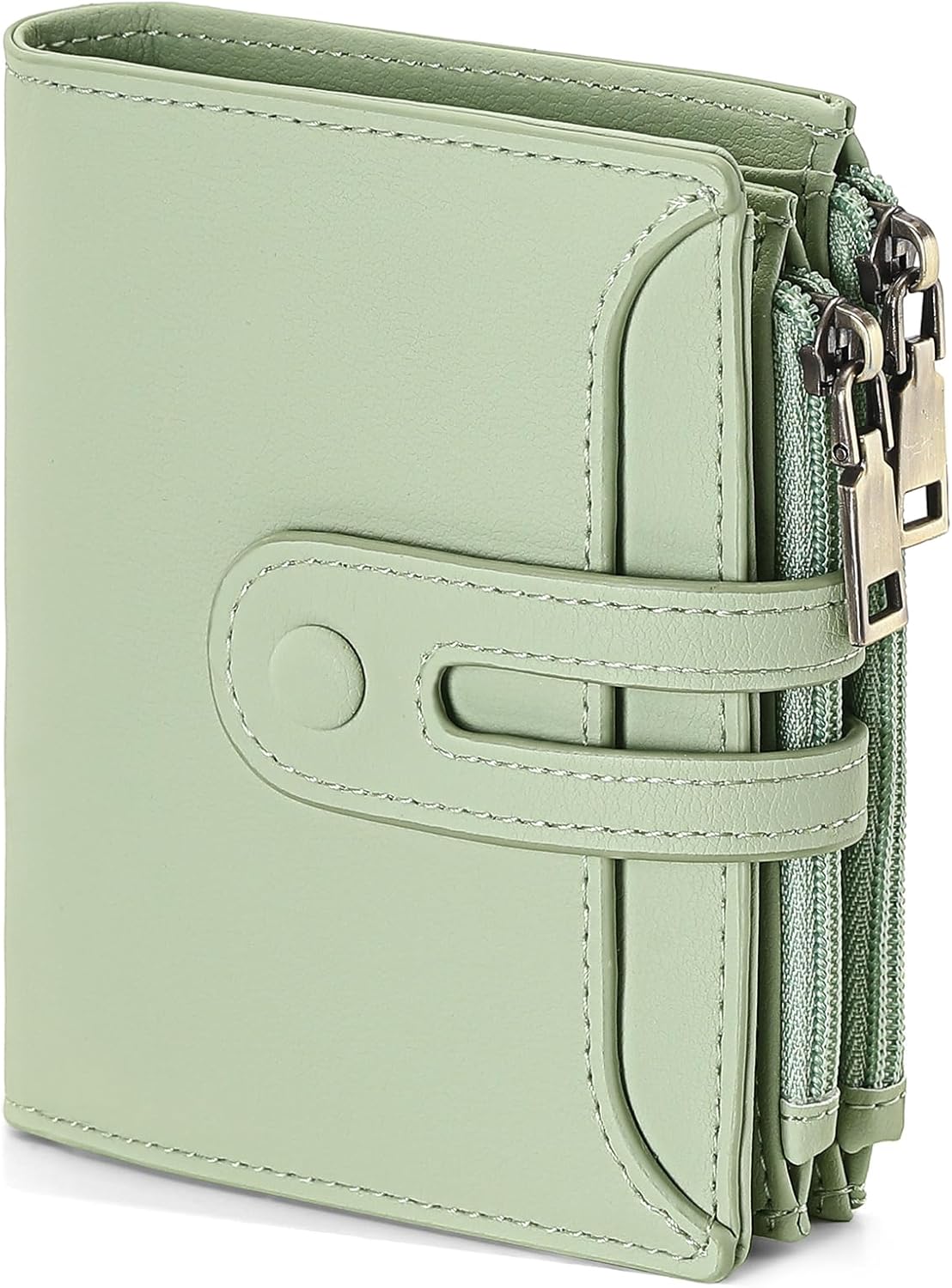 GAEKEAO Small Wallet for Women, Bifold RFID Blocking Credit Card Case Purse with Zipper Pocket