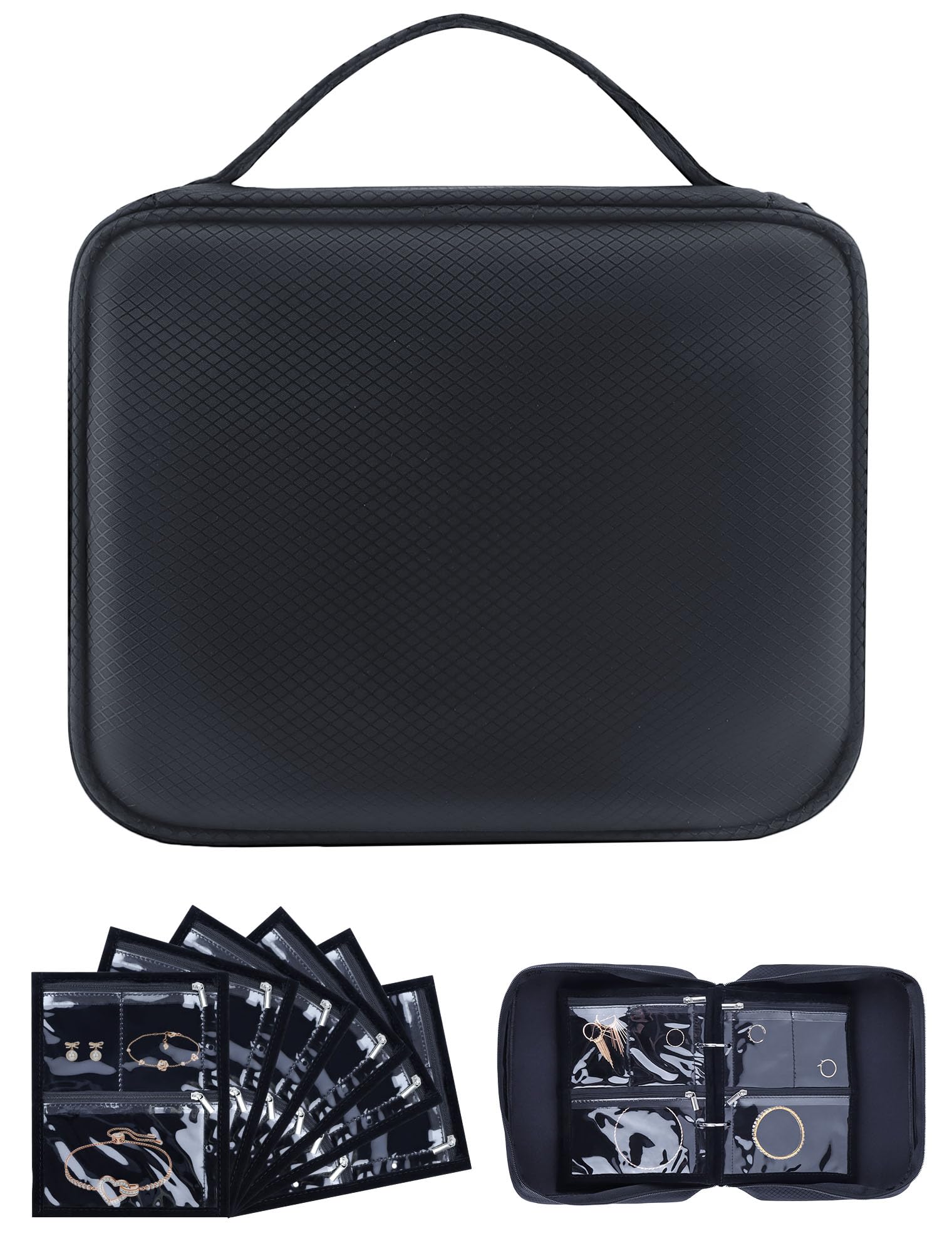 Écrin à bijoux de voyage fini les colliers emmêlés avec ce coffret zippé