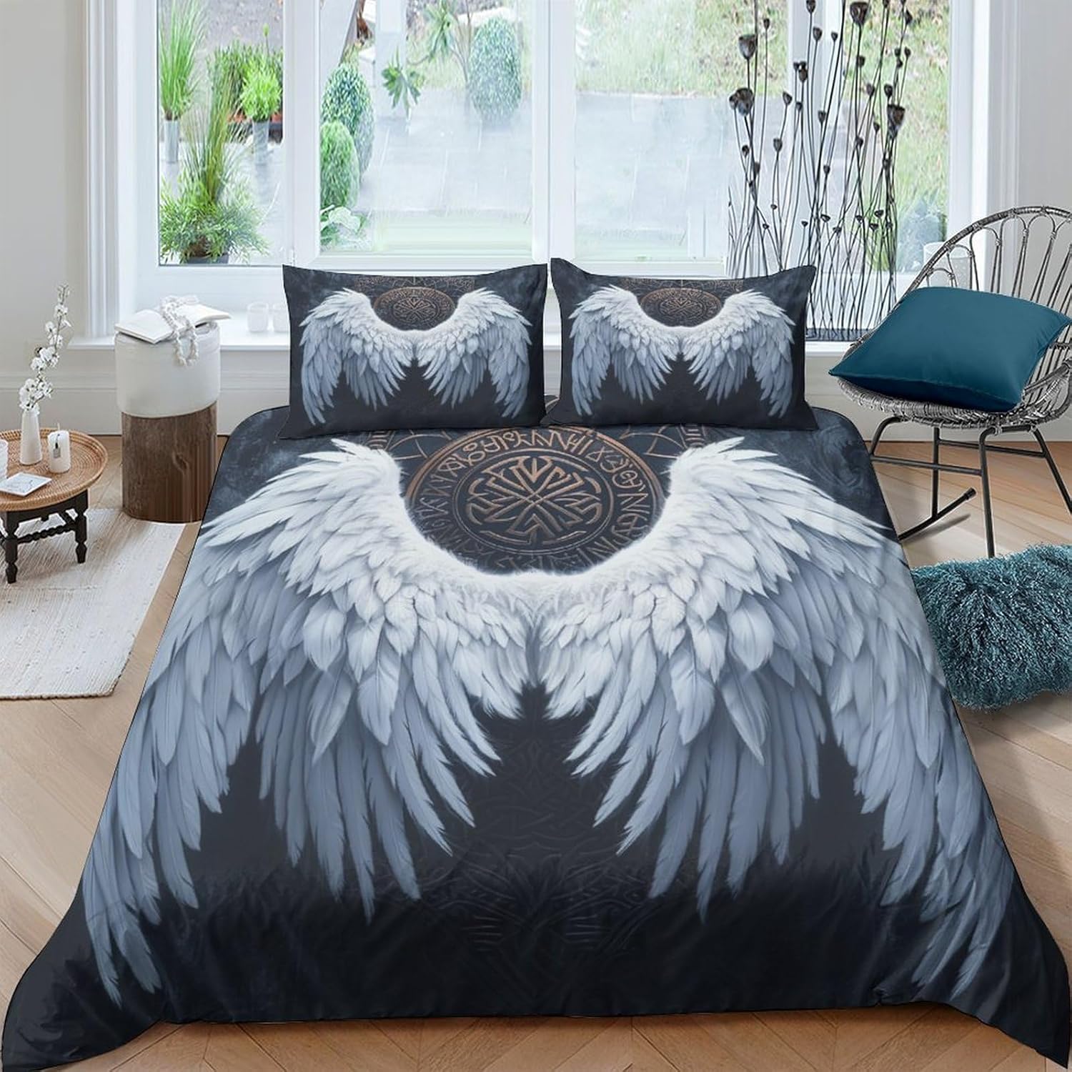 Housse de couette 240x220 cm aile lit double avec impression 3D