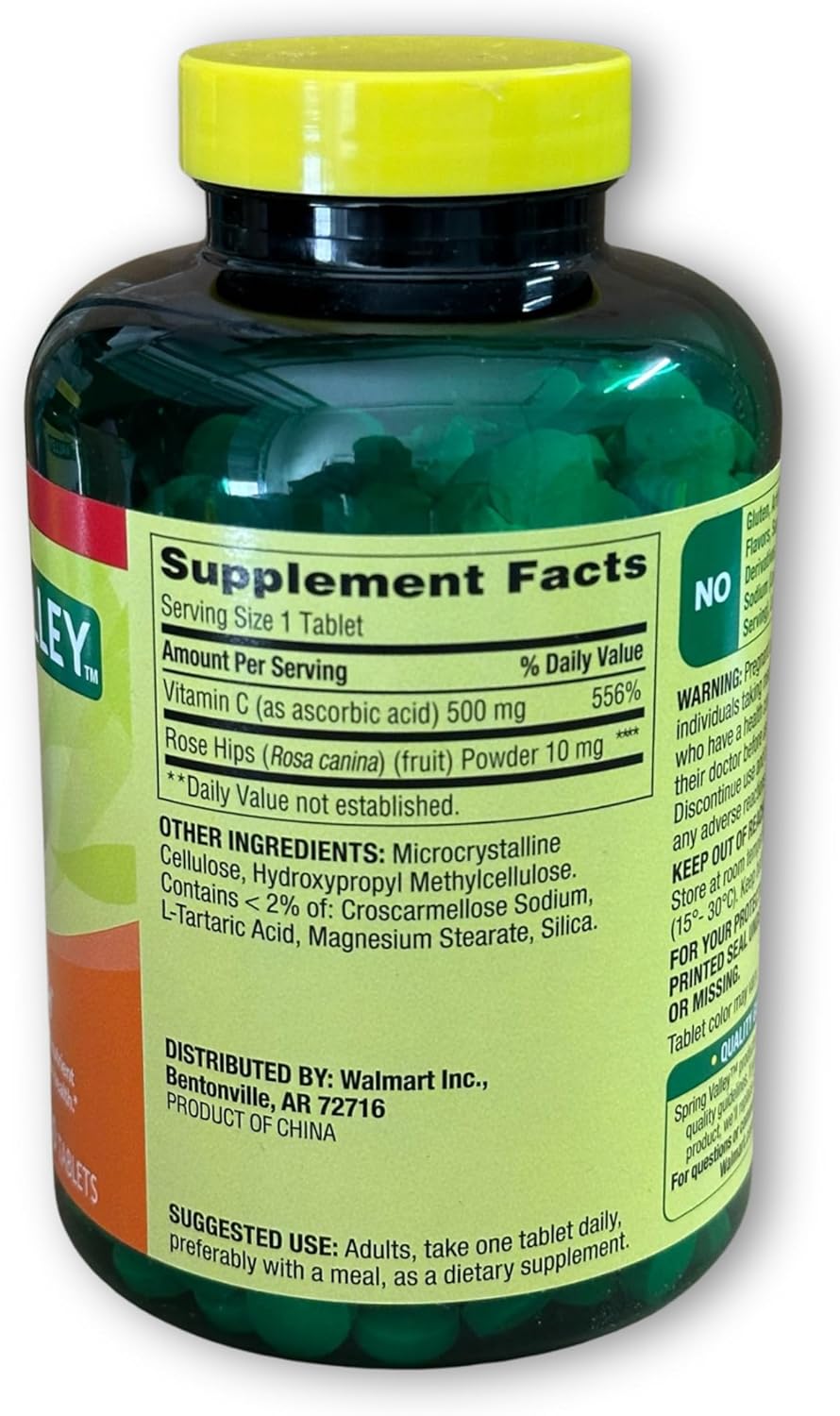 Vitamin C 500mg- with Rose Hips 500 Tablets (Pack of 1), Boxed by Fusion Shop Store