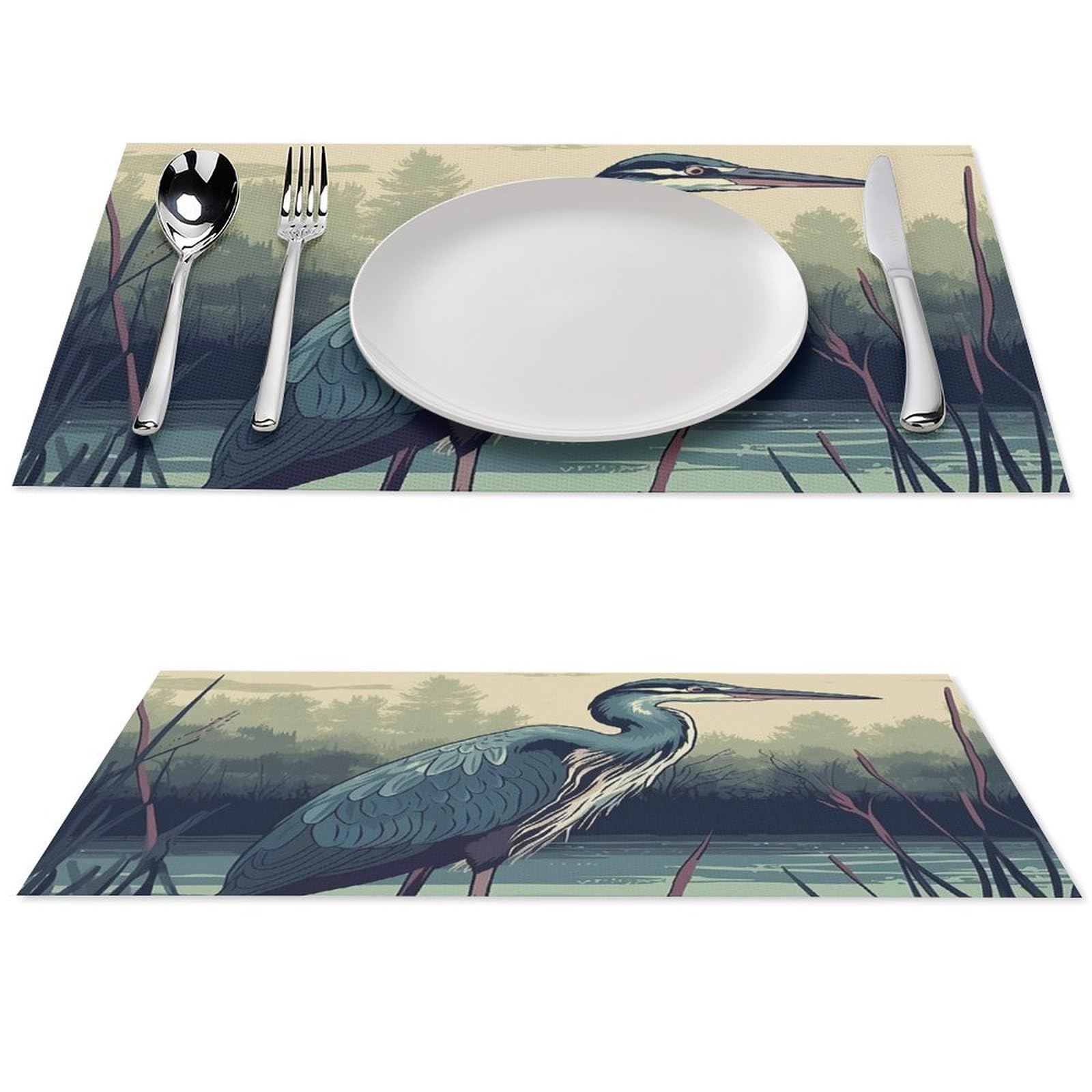 Sets de table lavables antidérapants lot de 6 pour protéger la table de salle à manger