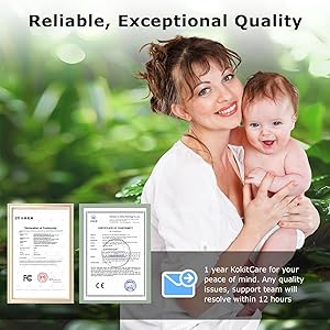 kokit 5'' Video Baby Monitor with Camera and Audio,36-Hrs Battery Life,HD Camera Remote Pan Tilt 3X Zoom,Long Range Baby Monitor No WiFi,Night Vision,Portable,2-Way Talk,VOX-Saving Power IPS Screen