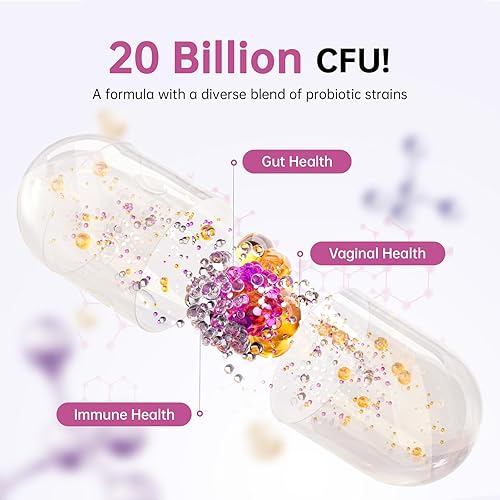 Miniatura 3 de Probióticos complejos para mujeres, probióticos vaginales para la salud vaginal, extracto de ashwagandha, concentrado de arándano, extracto de hoja