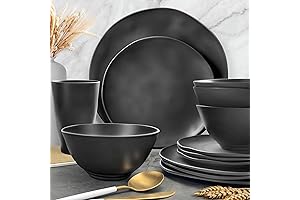 24-Piece Wheat Straw Dinnerware Set - Unbreakable Camping Essential