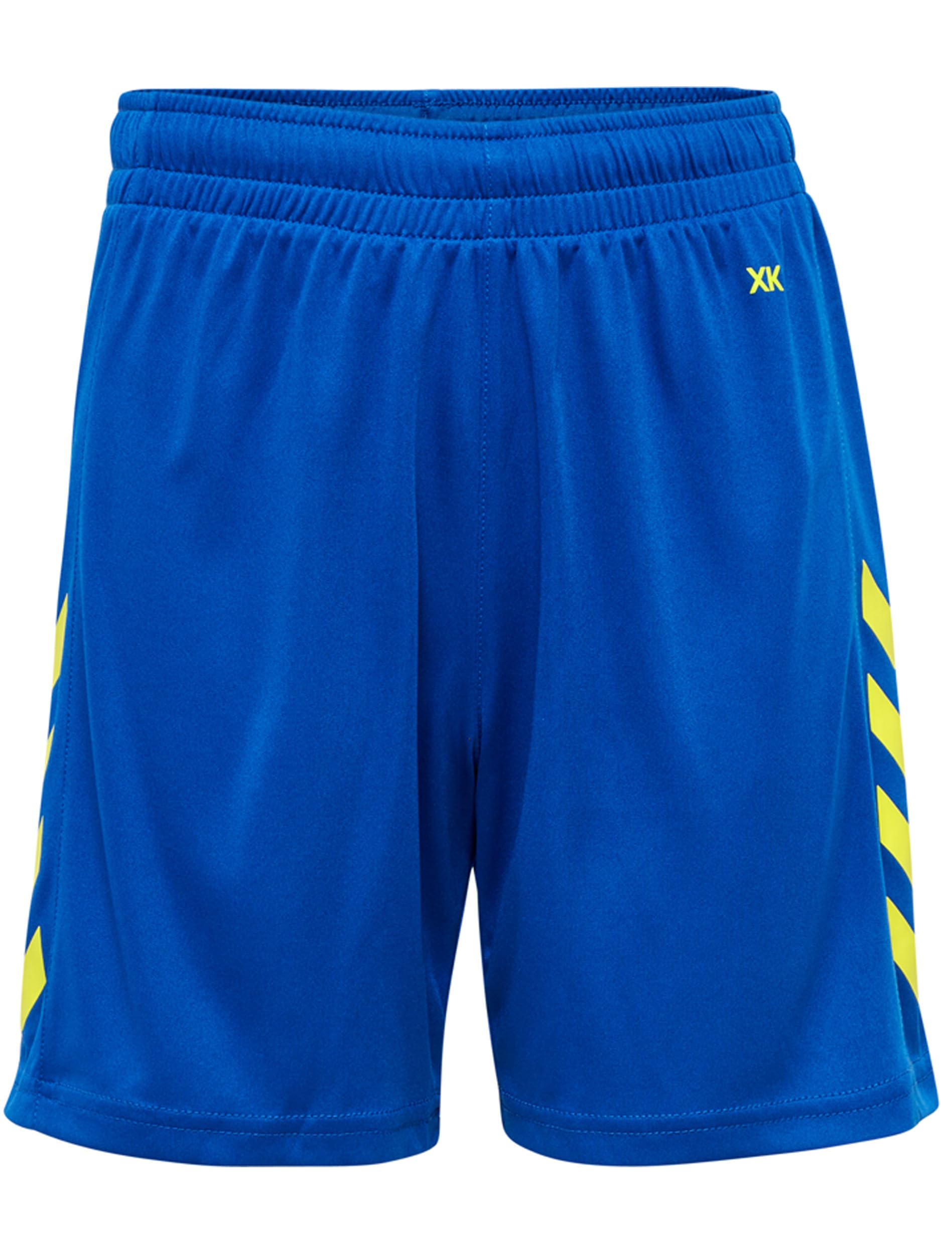 hummel hmlCORE XK Poly Shorts Kids, Unisex Kids Shorts, True Blue/Blazing Yellow, 128 -