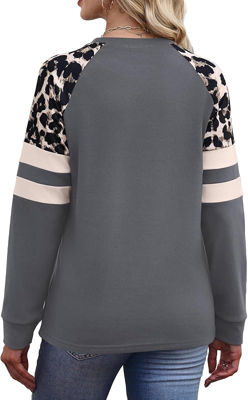Generic Womens Oversized Sweatshirt Varsity Striped Sweatshirt – Lightweight Knit Fabric Material