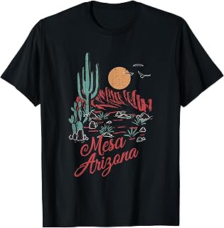 Mesa Arizona Desert State Vintage Desert Landscape T-Shirt