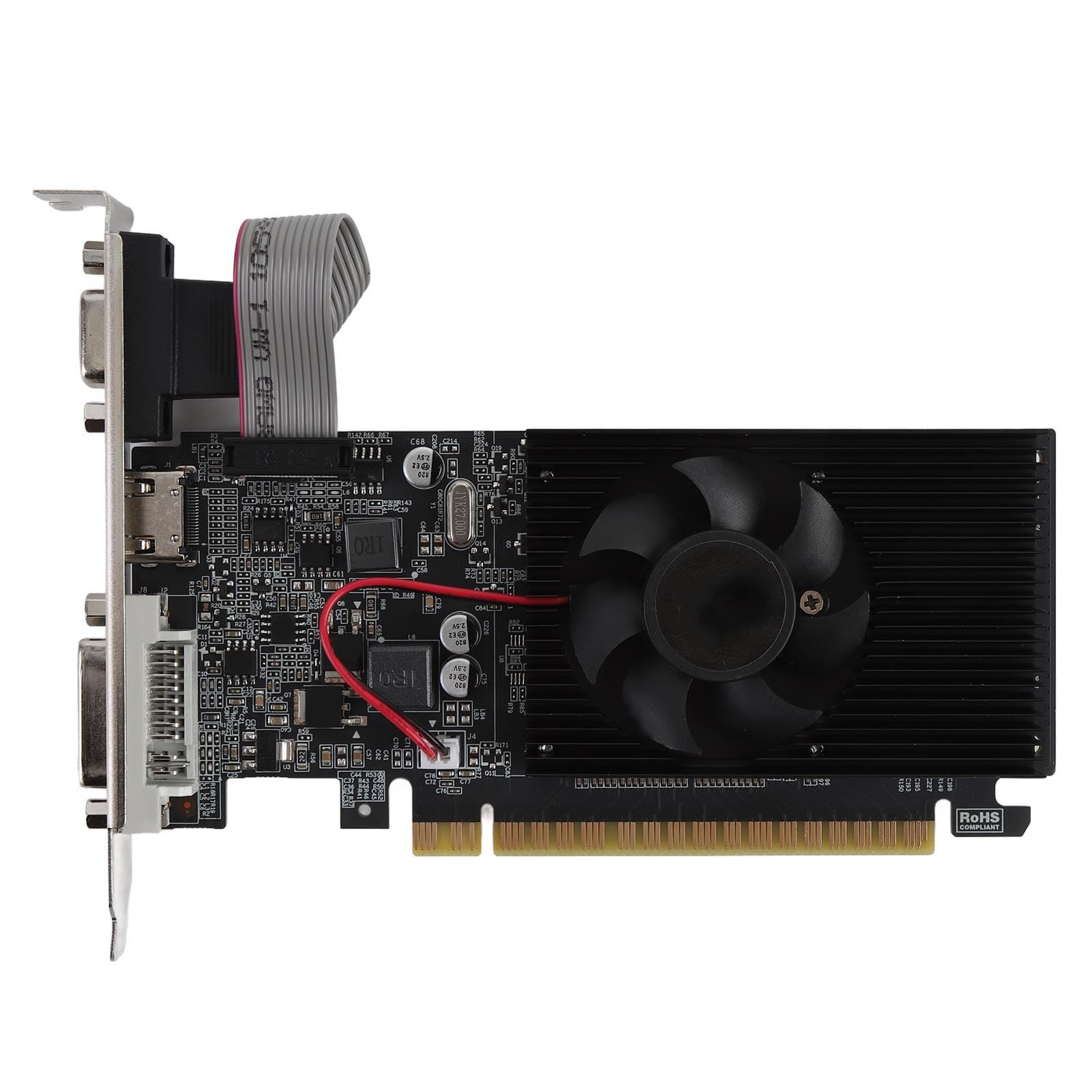 Generic Karta Graficzna do Gier Wydajna pamięć Wideo 2 GB DDR3 Interfejs Multimedialny HD Port VGA DVI dla Entuzjastów Komputerów Stacjonarnych Metalowy materiał PCB