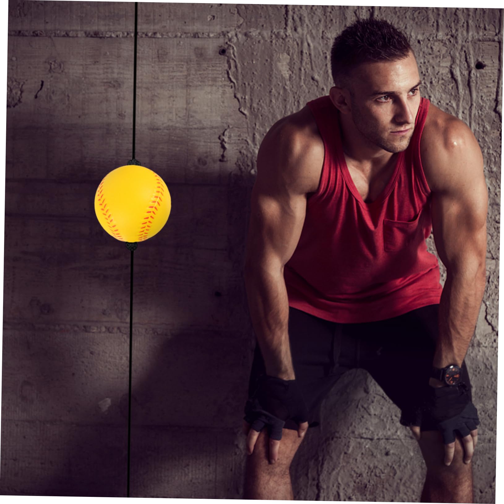 Mikikit Boxing Ball Hanging Reflex Training Ball Portable Speed Bag for Home Gym Suction Cup Random