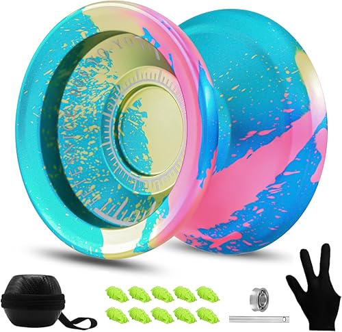 Miniatura 7 de FETESNICE Yoyo Profesional Responsivo yoyo para Principiantes, Yoyos No Responsivos para Adultos, Yoyo de Trucos de Metal para Jugadores Avanzados,