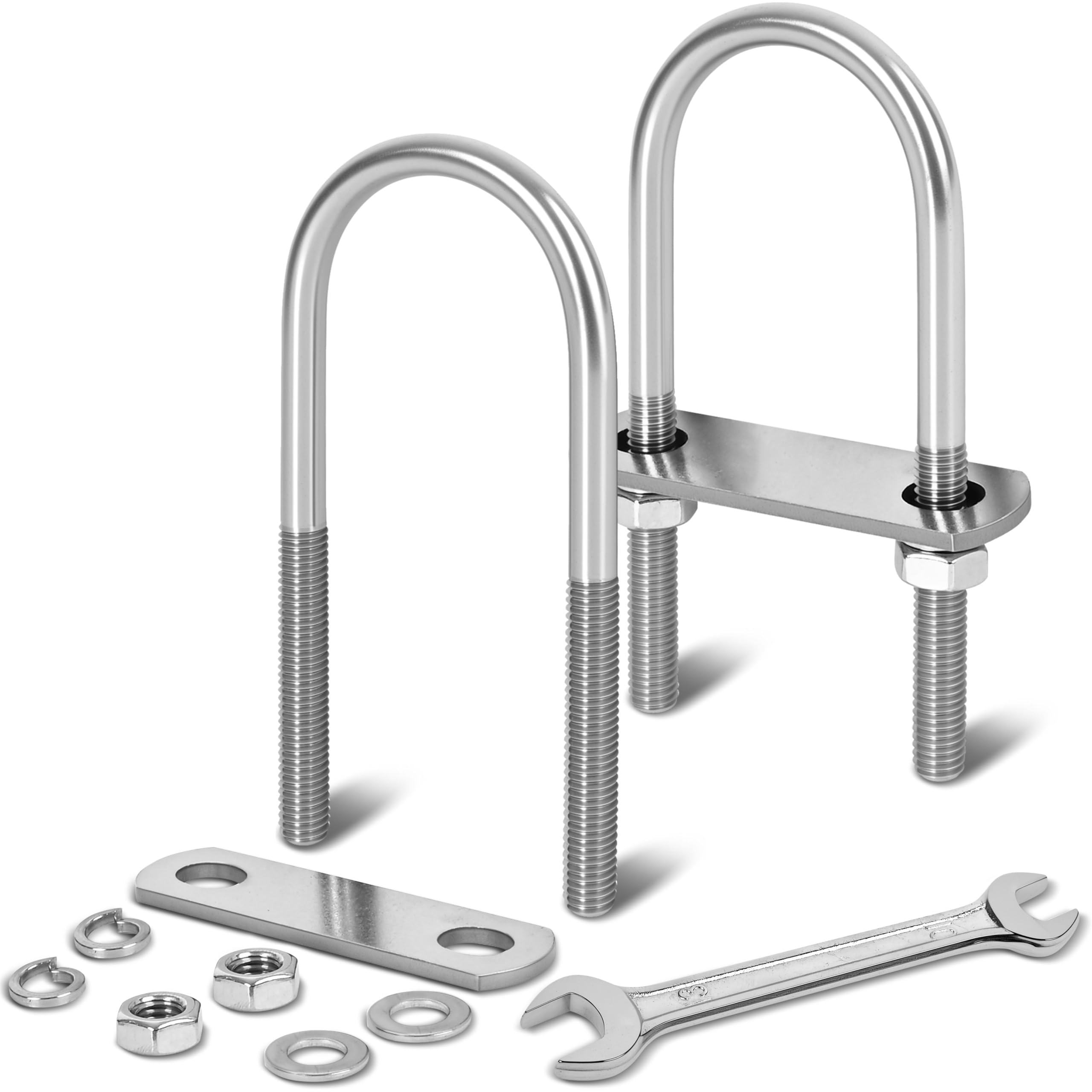 M8 Stainless Steel U-Bolts - 4 Sets -20 M8 Stainless Steel U-Bolts - 4 Sets -20