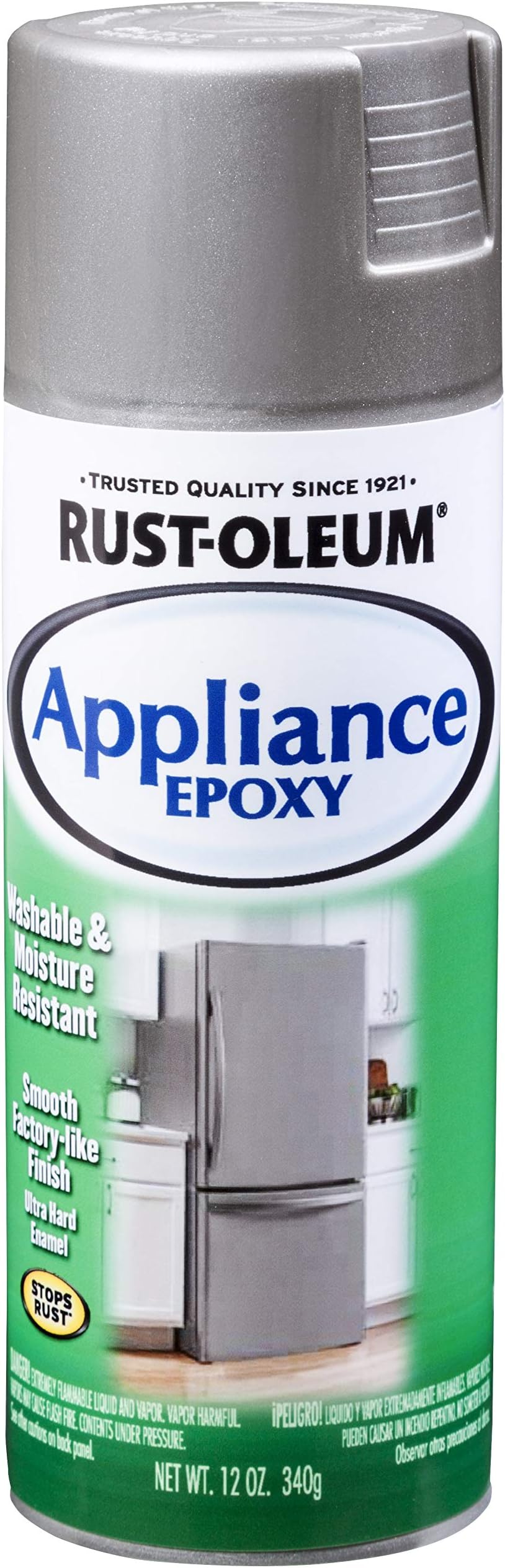 Rust-Oleum 7887830-2PK Specialty Appliance Epoxy Spray, 12 oz, Stainless Steel, 2 Pack