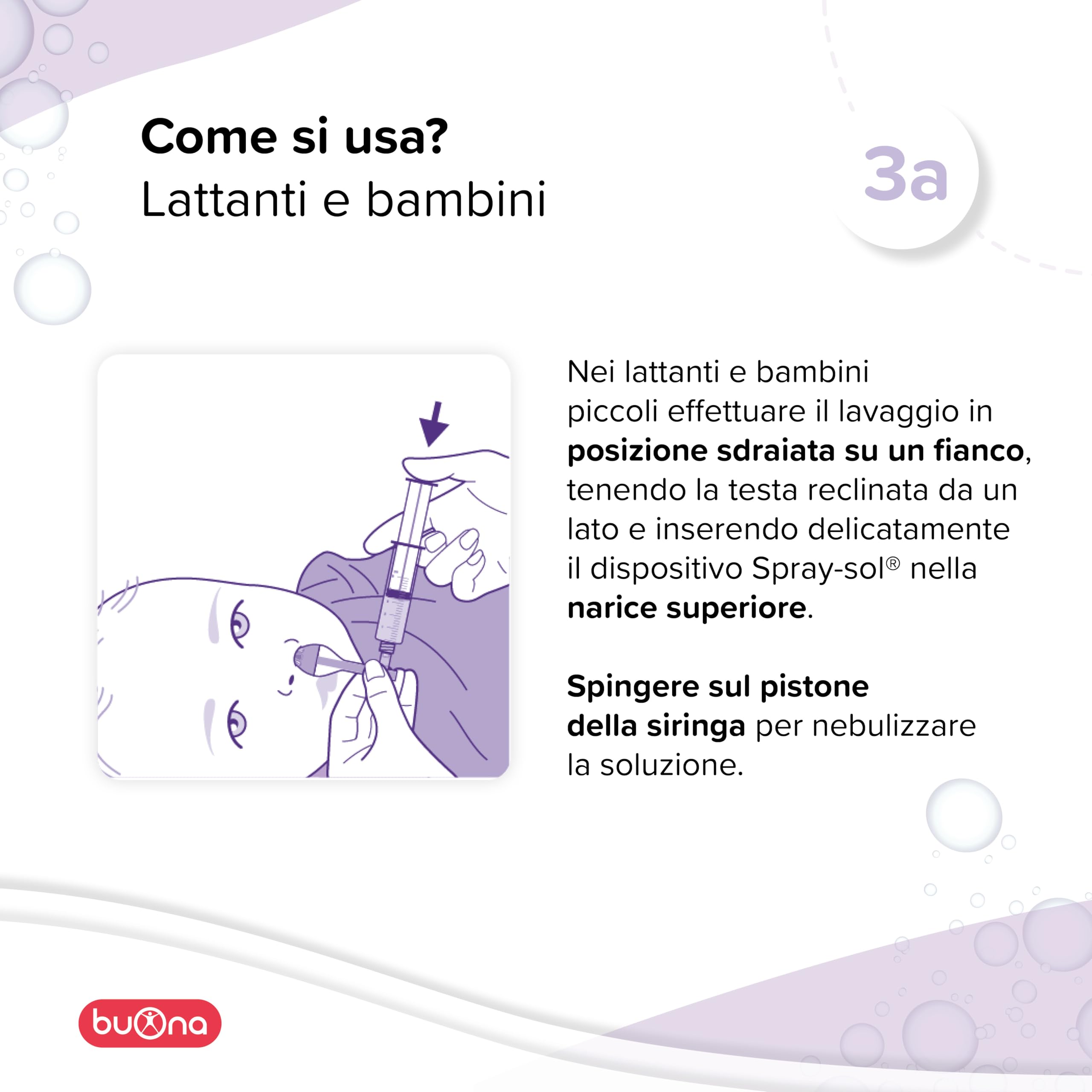 Buona Spray Sol Dispositivo Medico per Lavaggi Nasali Bambini e Adulti Nebulizzatore per Lavaggi Neonato, a Partire dai 3 Mesi di Età, per Vie Respiratorie, Lavaggio Nasale Bambini