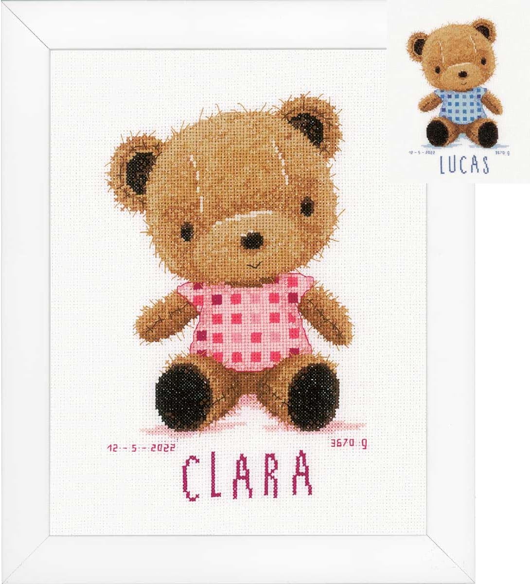 Vervaco Counted Cross Stitch Kit Teddy Bear 18x27cm