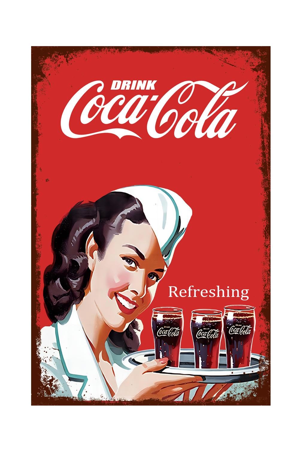 Amazon.com: Xanovir Coke Tin Sign Metal Poster Vintage Wall Decor
