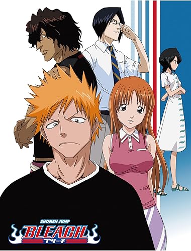 Great Eastern Entertainment Bleach - Ichigo Kurosaki & Friends - Manta de sublimación de uso casual, 46 pulgadas de ancho x 60 pulgadas de alto