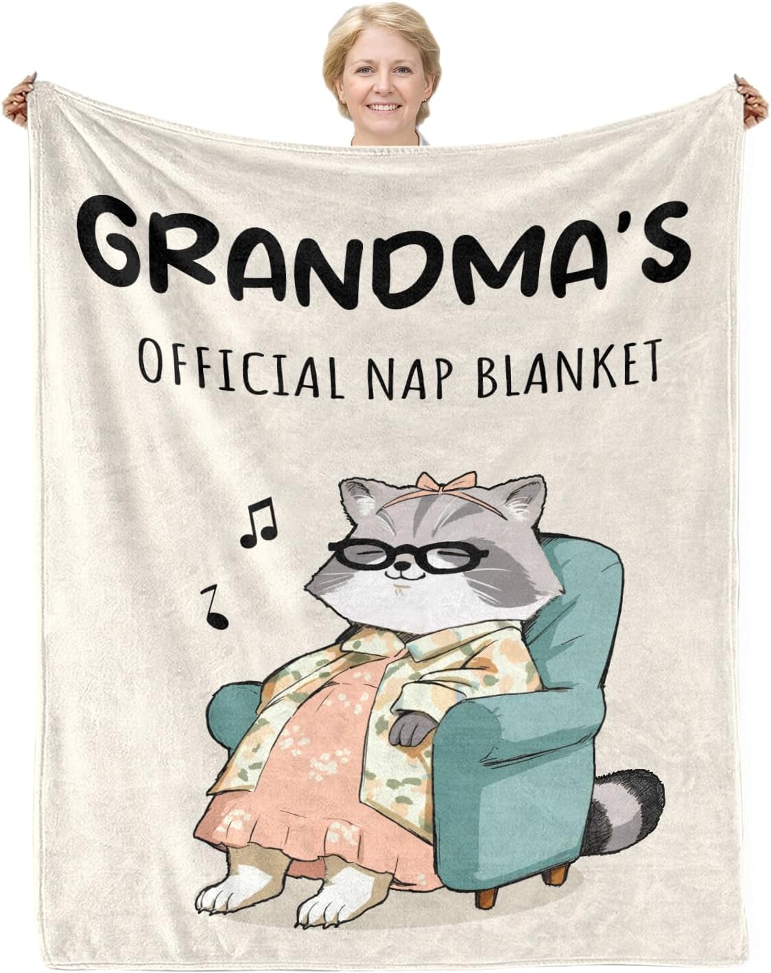 Funny Gifts for Grandma, Grandma Birthday Gifts, Gift for Grandmas from Granddaughter Grandson, Super Soft Flannel Throw Blanket 60"×50"