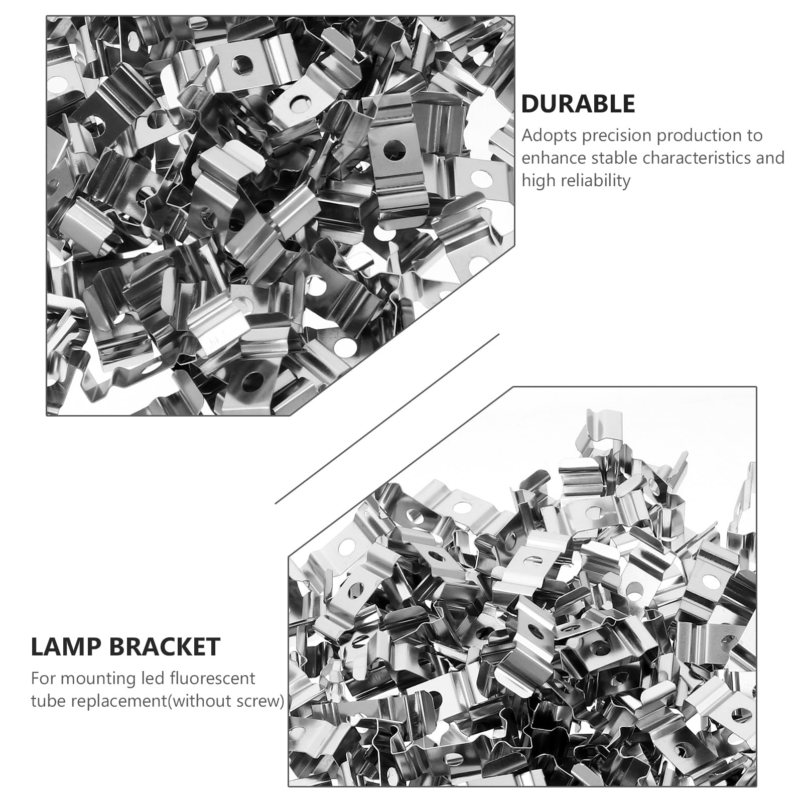 UPKOCH Led Rohrhalterungen Aus Manganstahl U Clips Befestigungsclips Für Led Lichtrohre Einfache Montage Für Innen- Und Außenbeleuchtung 2.36X0.9X0.8 Cm