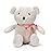 FLUFFYFUN 100% Organic Cotton Baby Stuffed Animals White Teddy Bear for Newborn 6.5