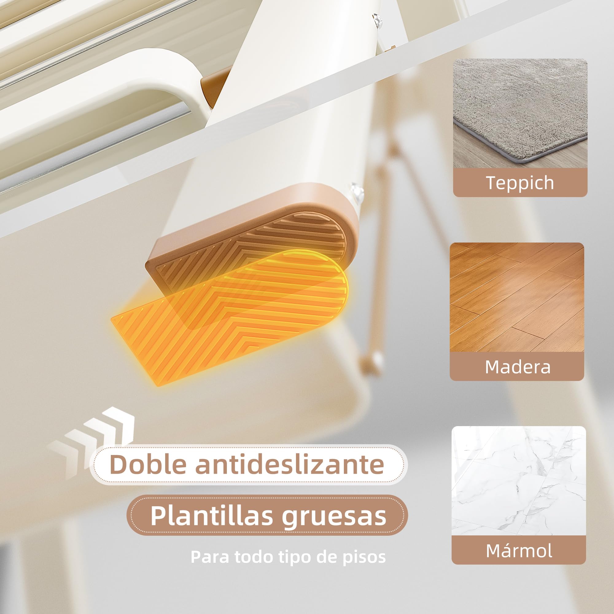 Escabel de 3 Peldaños para Adultos, Escalera Plegable con Base Antideslizante, Peldaños Ampliados, Diseño Estético Que se Integra Perfectamente en Interiores Domésticos