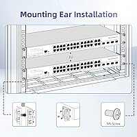 Vista 10 de Kit de montaje en rack para interruptores de enebro de 17,3 pulgadas para Juniper EX2200/EX2300