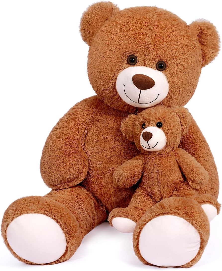 Oso de Peluche Gigante 39 Pulgadas - Peluche Marrón con Bebé