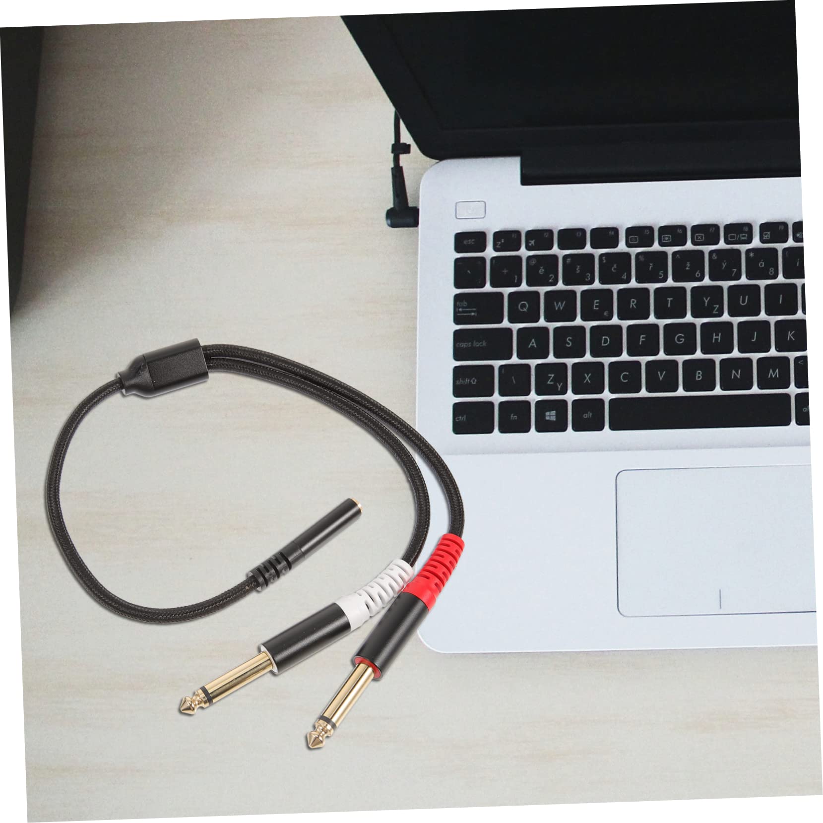 HOMSFOU 5pezzi Audio Cable Splitter Femmina Doppio Maschio Adattatore Audio Per Mixer e Chitarre Riduzione Del Segnale Alta Fedeltà