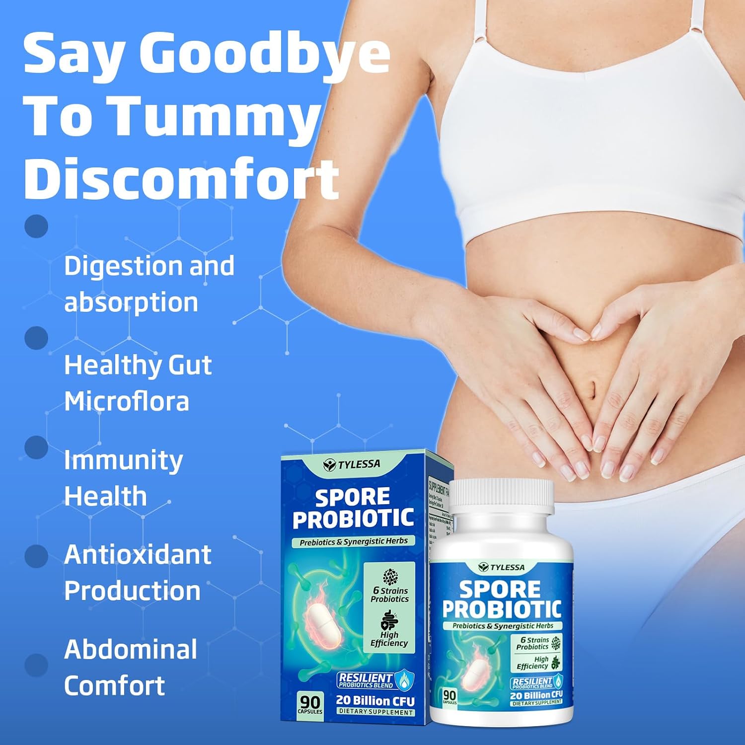 Spore Probiotic, 630 Capsules - Bacillus Subtilis Spore Based Probiotic for Women & Men, 20 Billion CFU Probiotics for Digestive Health, Daily Gut Health & Immune Support, Vegan & Shelf Stable