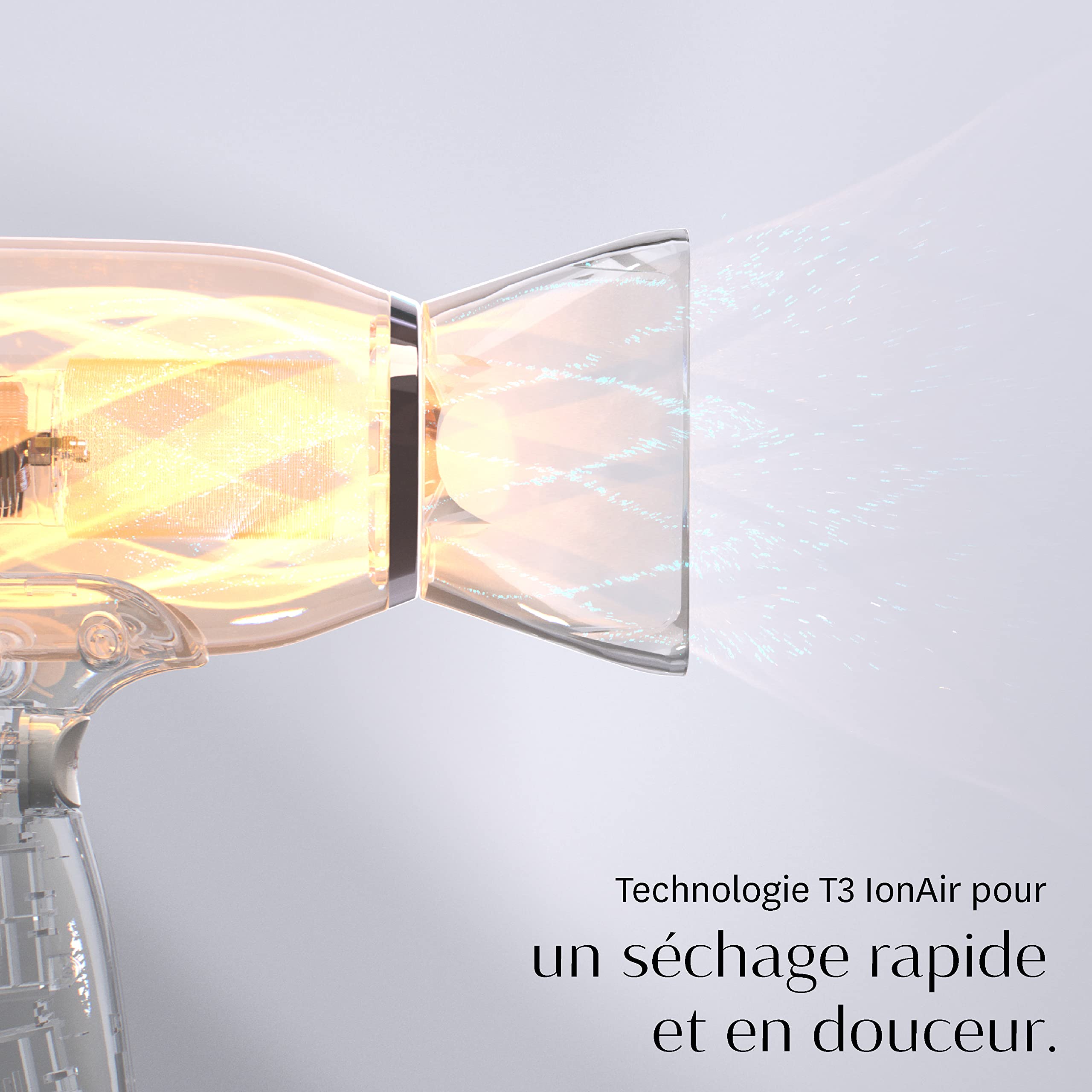 T3 Fit Sèche cheveux Professionnel Ionique Compact Séchage Rapide Léger et Ergonomique Lissage des Frisottis Plusieurs Combinaisons de Réglages de Chaleur et de Vitesse