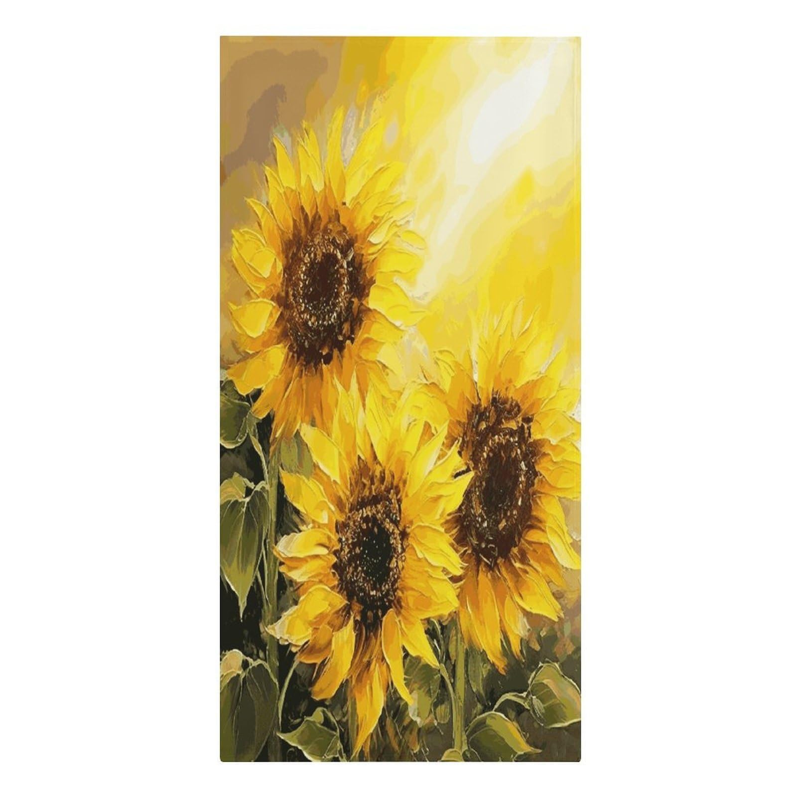 FekiLoot Yellow Sunflowers Beach Towel Sand Free Quick Dry Travel Towels Extra Large Big Pool Swim Towels Soft Absorbent Beach Blanket for Vacation Essentials Adult Gift 30" X 61"