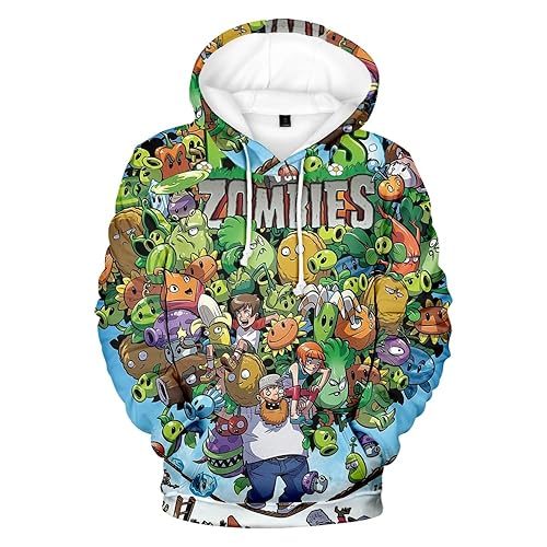 ISaikoy Anime Plants vs. Zombies Hoodie Sweatshirt Jacket Sweater Fleece