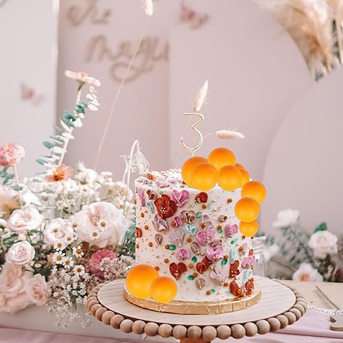 Miniatura 76 de Rsstarxi 30 piezas de bolas de burbujas para decoración de tartas, bolas de espuma, mini globo para cupcakes, decoración de bricolaje para baby Oro