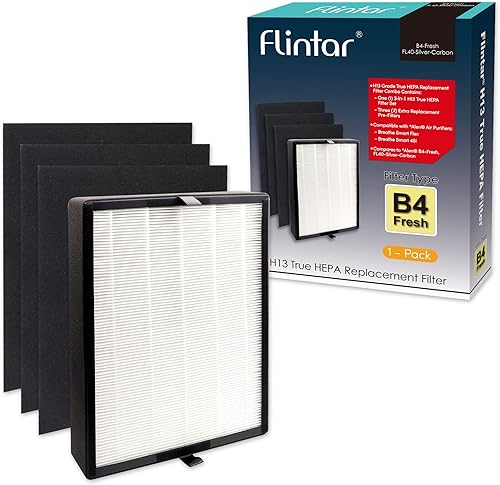 Flintar Filtro de repuesto B4-Fresh, compatible con Alen BreatheSmart Flex y purificador de aire 45i, filtración de aire de alta eficiencia de grado