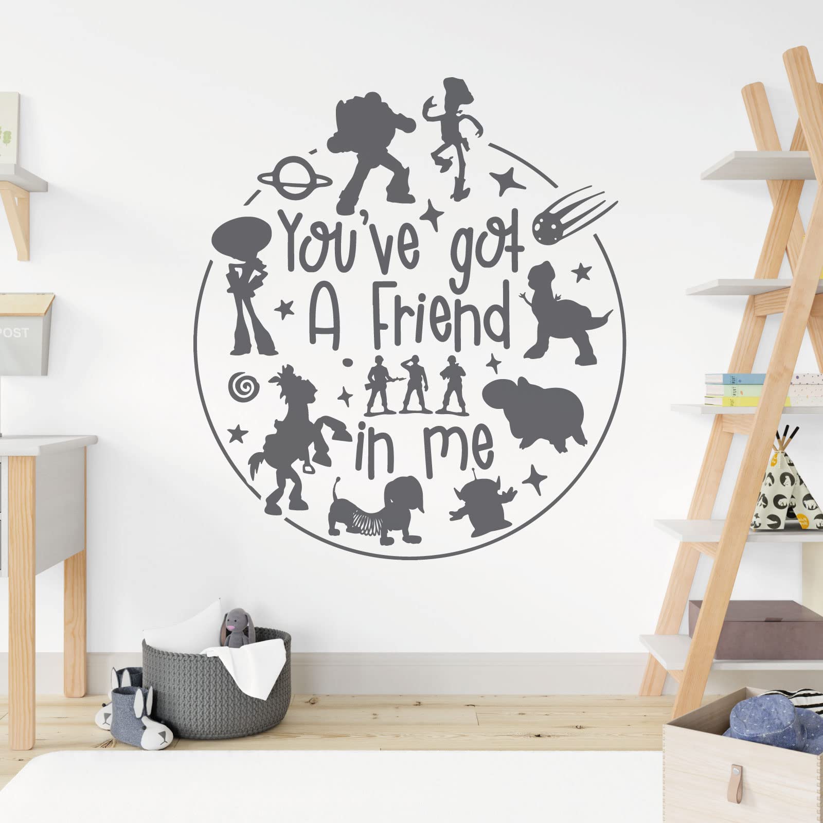 You've Got a Friend in Me - Story Inspired Children's Vinyl Wall Decal Sticker [XXLarge] [Dark Grey]