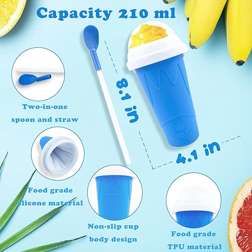Miniatura 6 de Hoinvaet Magic Slushy Maker - Máquina para hacer granizados para hacer granizos, batido de leche casero, vaso de enfriamiento para hacer bricolaje