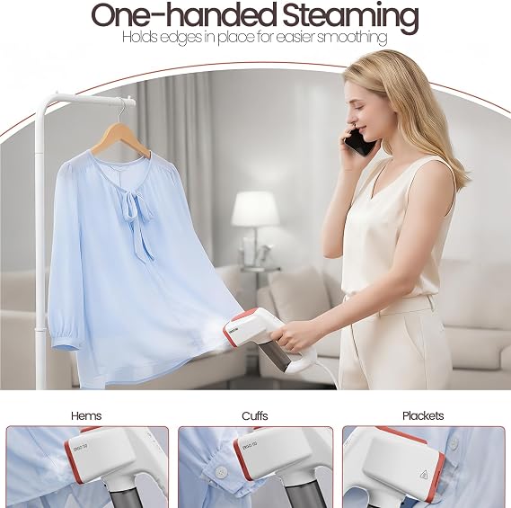 Handheld Vacuum Steamer for Clothes, Portable Garment Steamer for Daily Use