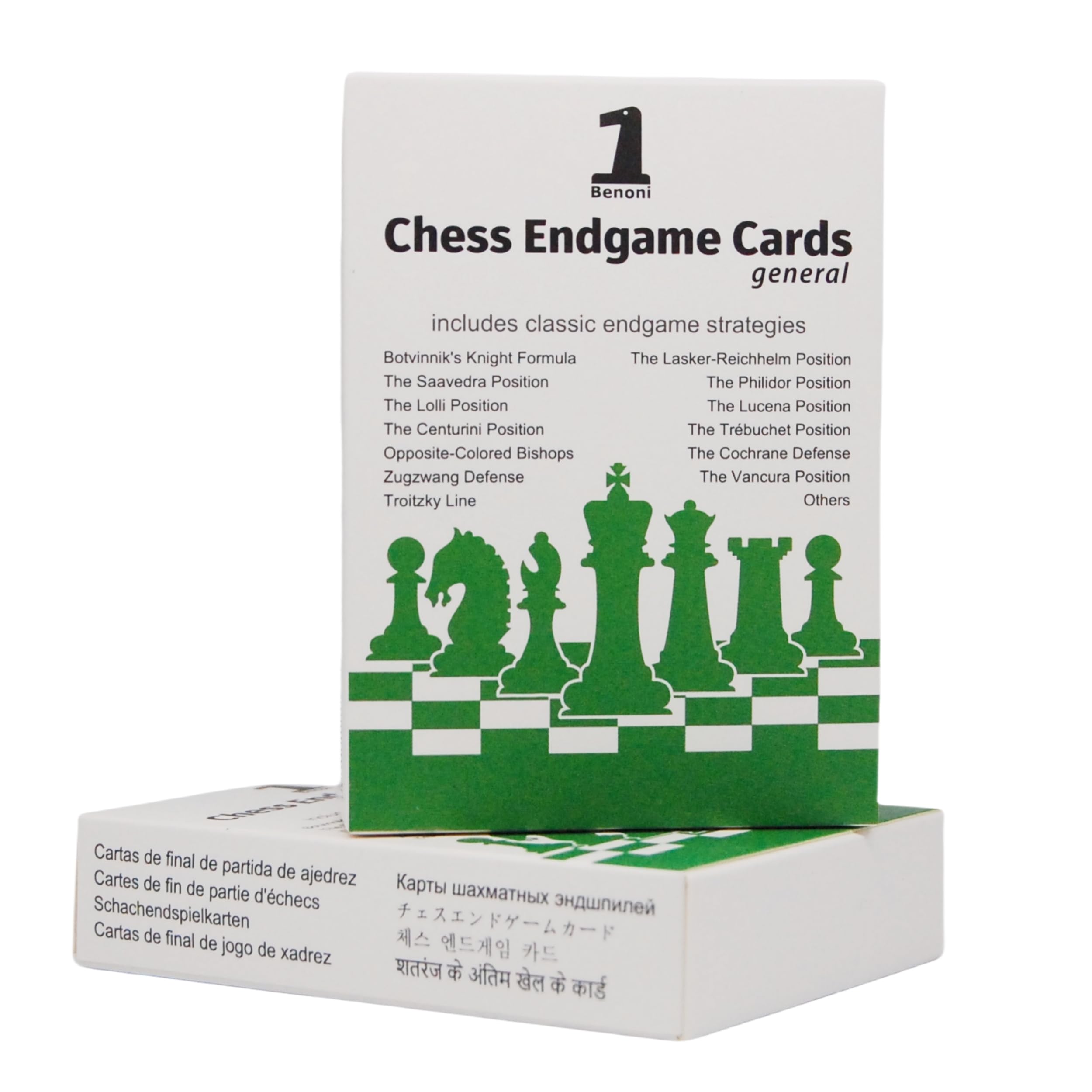 Chess Endgame Strategy Cards: 52 Playing Cards with Classic Tactics for Training and Coaching, Fun and Educational, for Students, Beginners and
