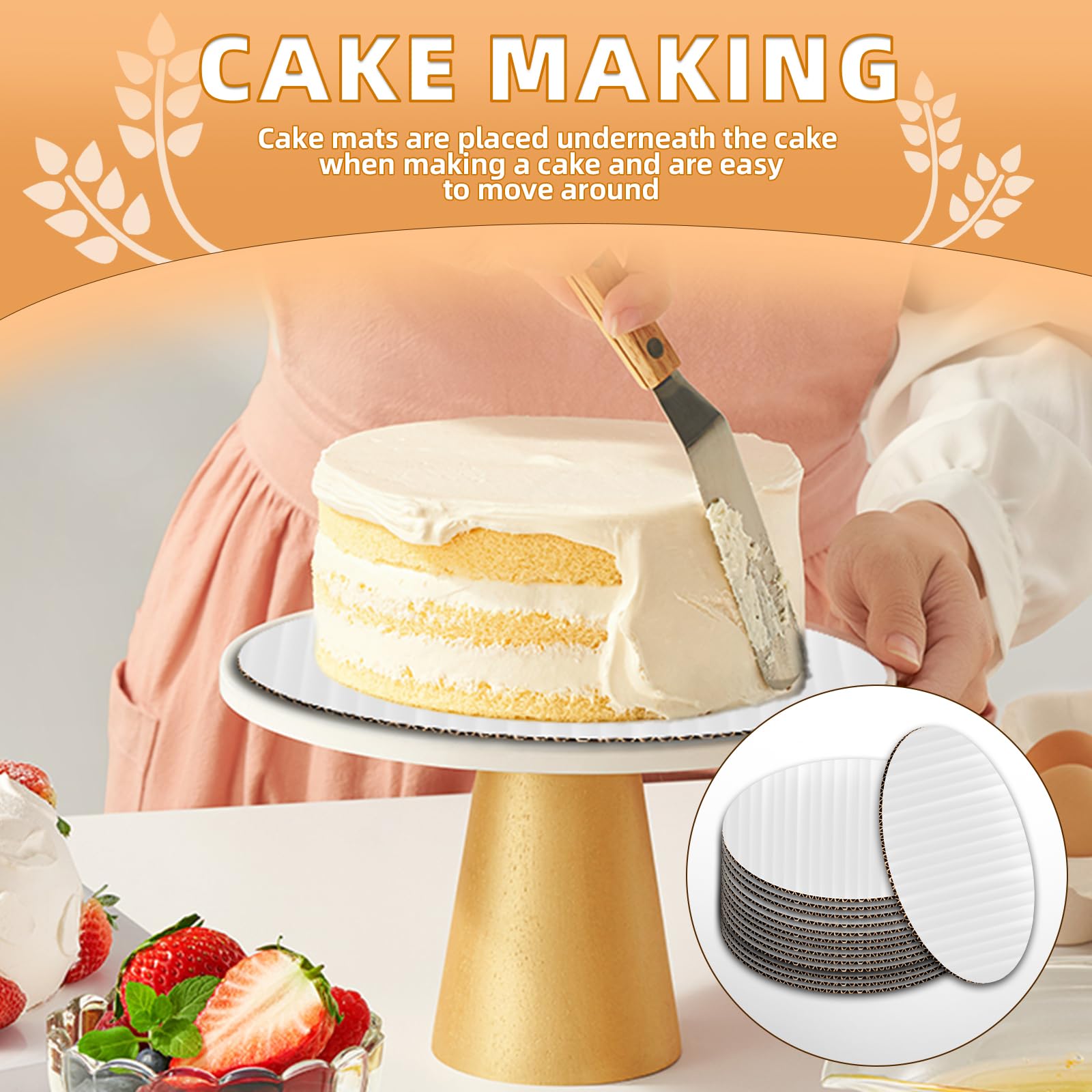 Moule A Gateau Plateau Carton Bois Rigide Support Gâteau épais Blanc 30cm - Pour Gâteaux De Mariage Ou Anniversaire Support Gâteau Blanc Plateaux à Gâteau