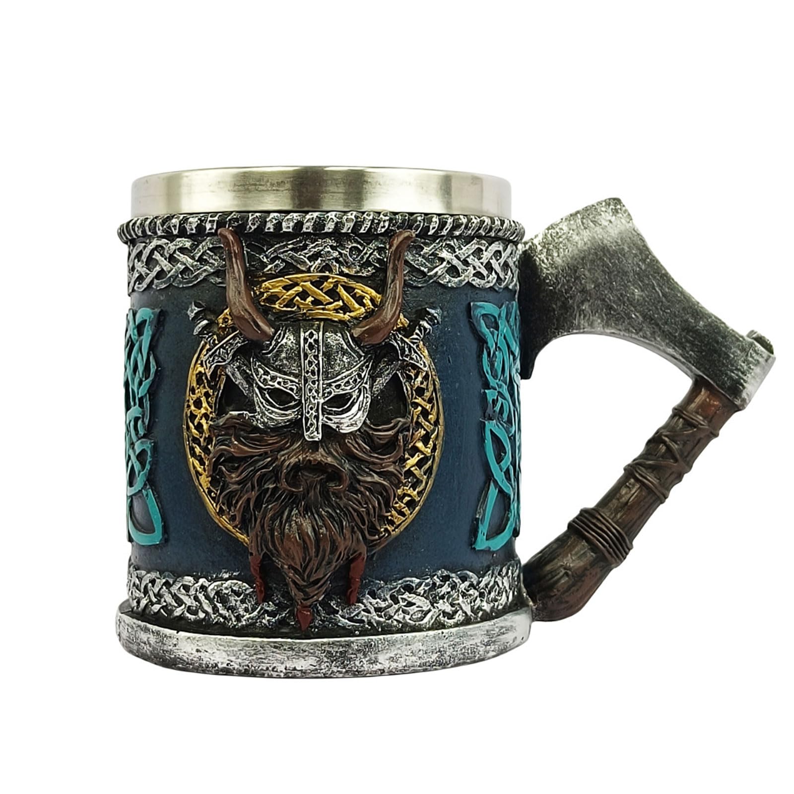 NVOQILIN Unique Halloweens Drinkware with Intricate Cultural Designs Medieval Pirate Drinking Mug for Tea Coffee Milk Juices Unique Gift Cup