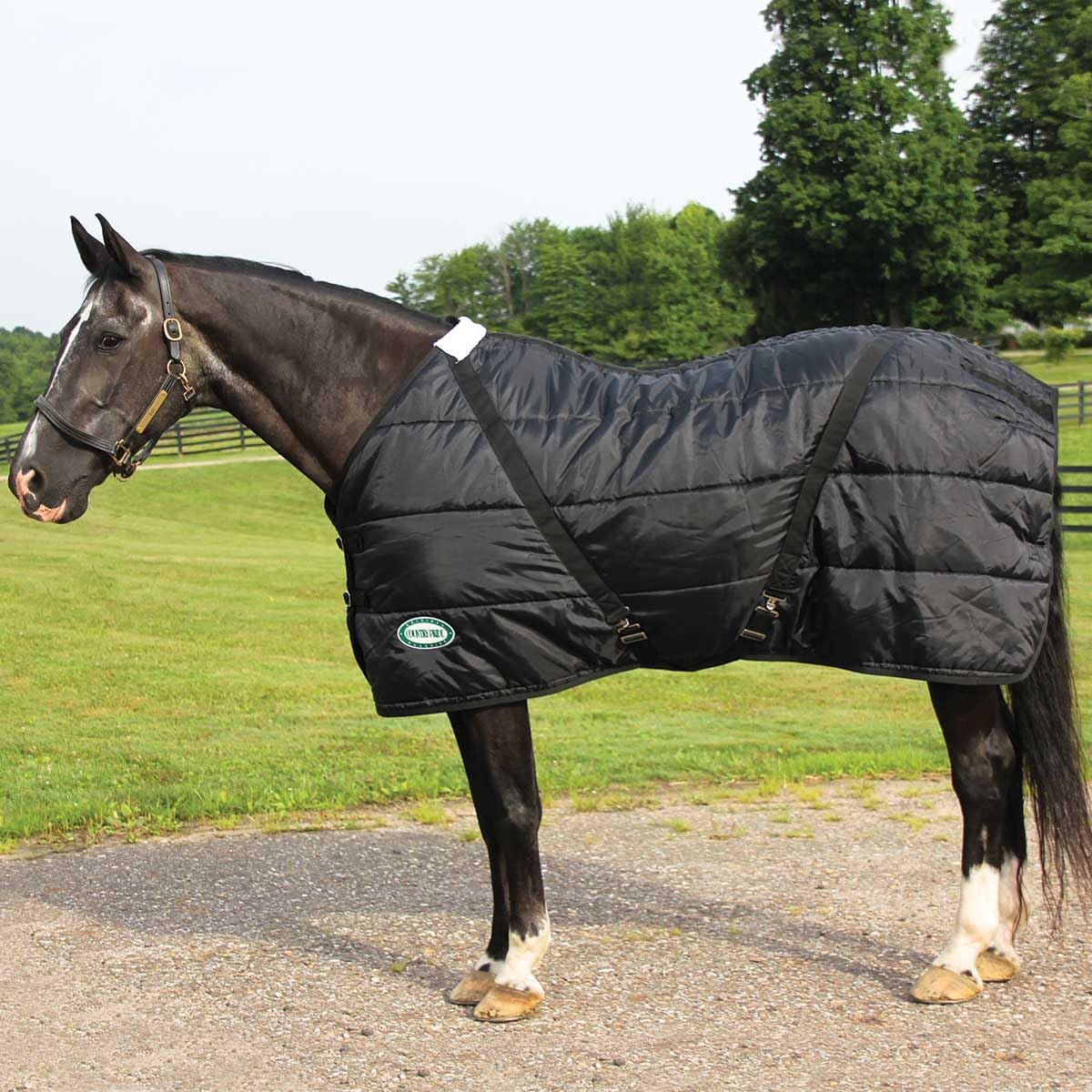 Country Pride Channel Quilt Stable Blanket (74, Black)