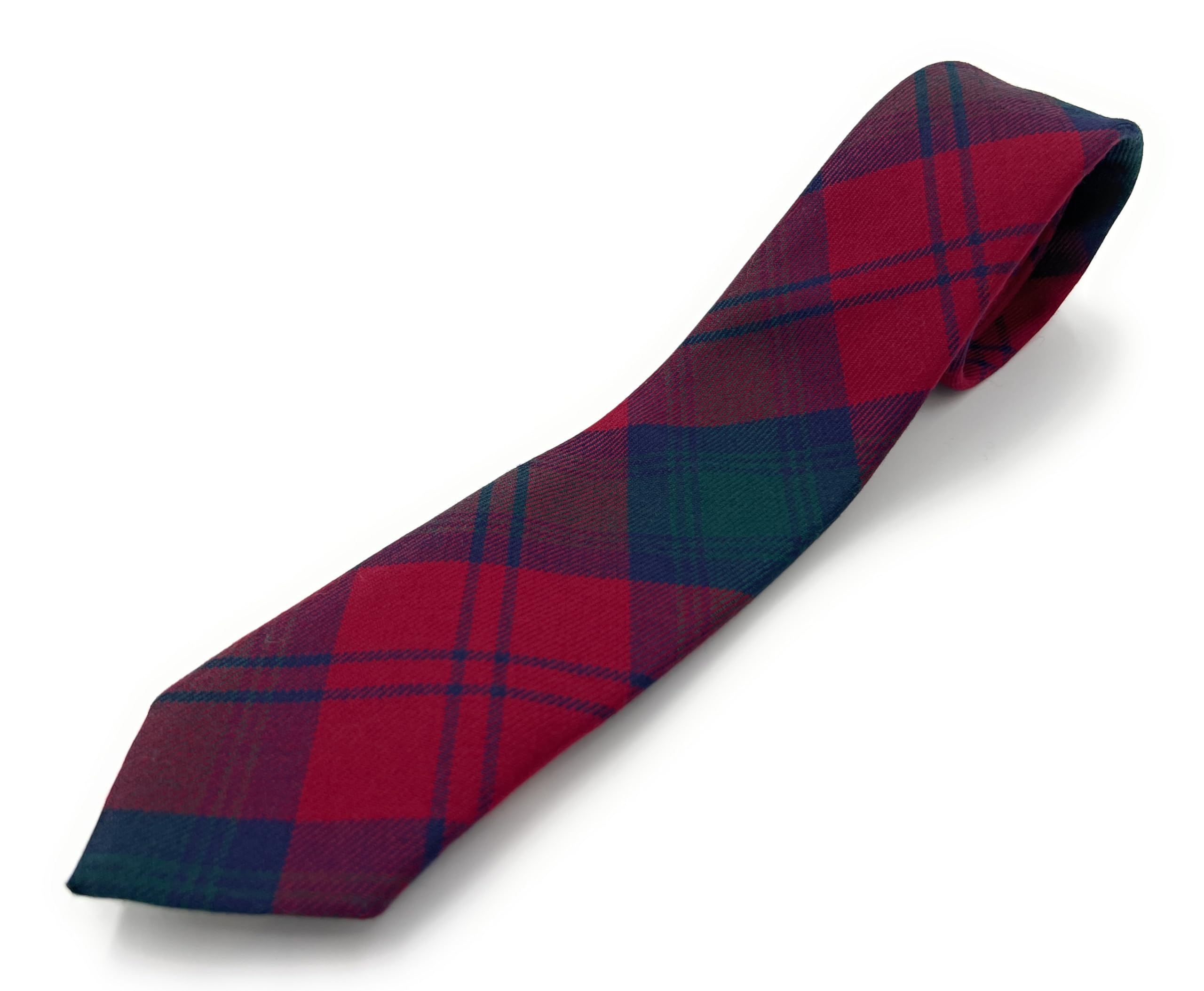 Men's Tartan Neck Tie New Wool British Made (Lindsay Modern)
