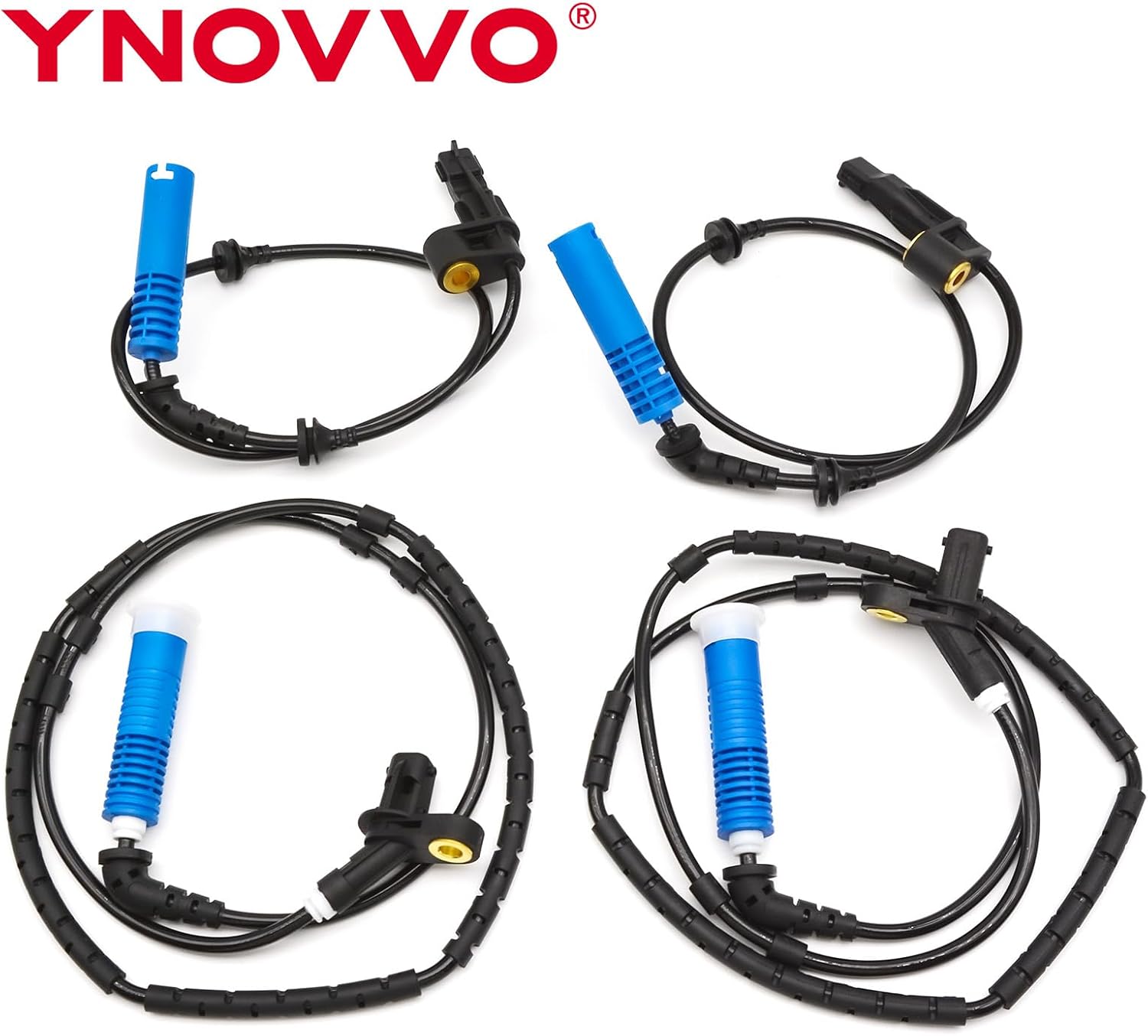 ALS464 ALS436 ALS438 ABS Wheel Speed Sensor Front Rear Left and Right for BMW 325Ci 330Ci 01-06, 325i 02-05 330i 01-05, M3 03-06 Replace OE 34526752681 34526752682 34526752683, Set of 4