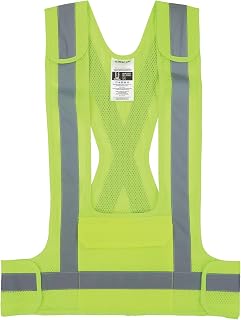 GloWear 8142BA Breakaway Hi Vis Mesh Safety Vest, Type O, Class 1, Front Pocket