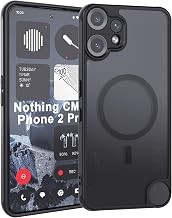 Vanrain Magnetic Cover for Nothing CMF Phone 2 Pro Compatible with MagSafe, Opaque Translucent Back PC Hard Case, Shockproof Scratch Resistant Bumper Case, Black