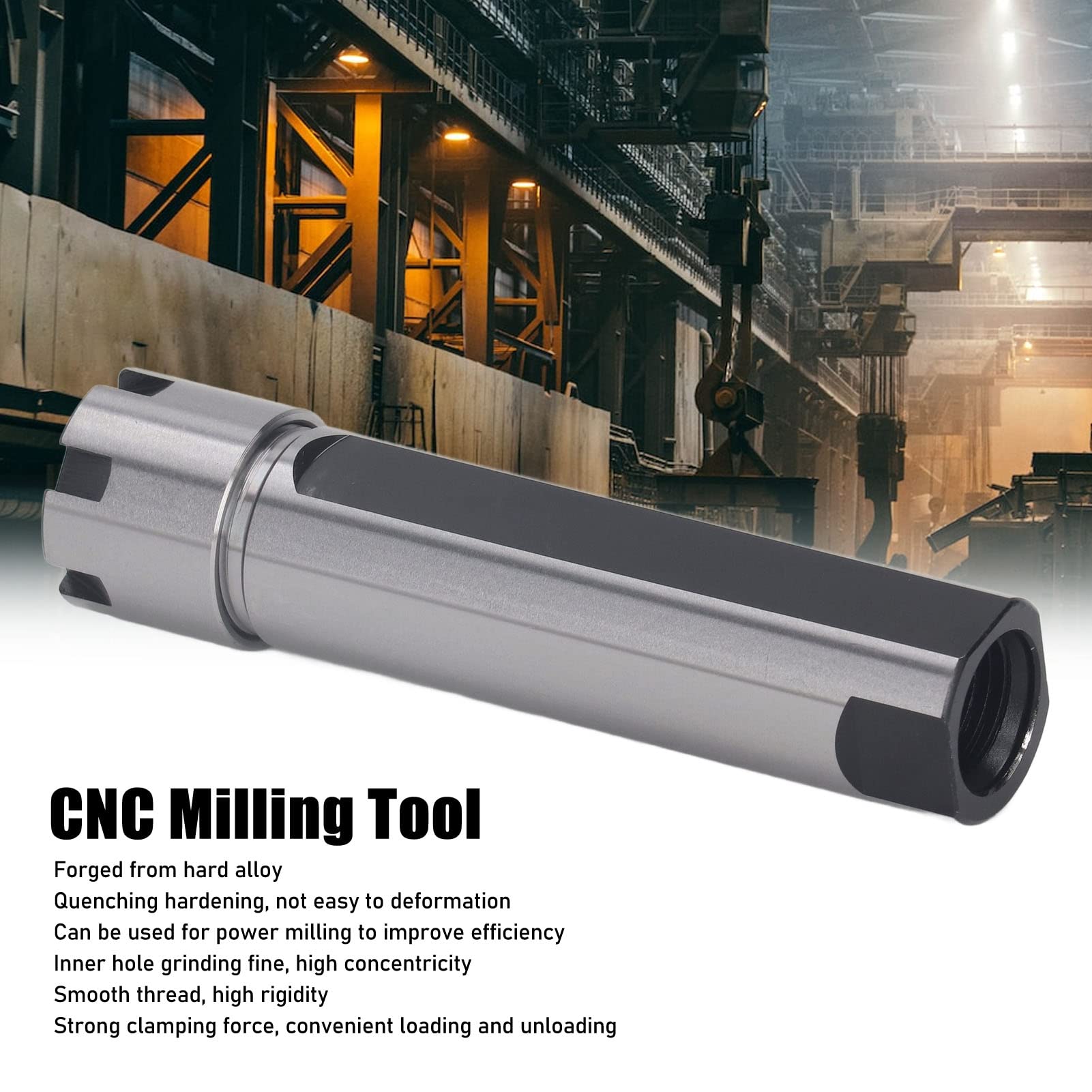 ANKROYU Router Collet Chuck Extension Rod, Cemented Carbide Extension Collet Chuck, Anti Deformation Chuck Extension Rod for Cnc Milling